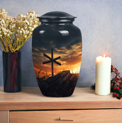 Jesus themed adult female cremation urn