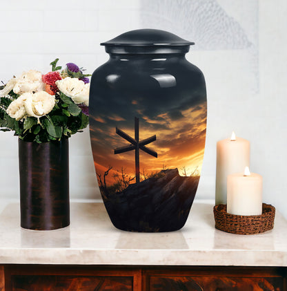 Jesus themed adult female cremation urn