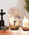 Elegant Jesus urn for adults, ideal for cremation and memorial use, featuring unique mosaic design