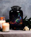 Female adult peacock urn for human ashes, suitable for men, durable cremation urn for adult ashes