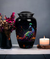 Female adult peacock urn for human ashes, suitable for men, durable cremation urn for adult ashes