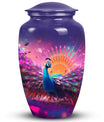 Decorative Peacock urn for human ashes, suitable for burial of male and female adults