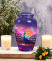 Decorative Peacock urn for human ashes, suitable for burial of male and female adults