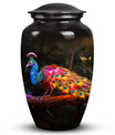 Large peacock urns for women, unique funeral urns for adult ashes, suitable urn for mom's ashes
