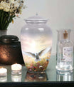 Elegant Dove Urn, a commemorative container for adult cremation ashes, suitable for both male and female