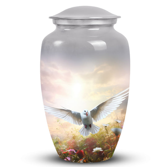 Elegant Dove Urn, a commemorative container for adult cremation ashes, suitable for both male and female