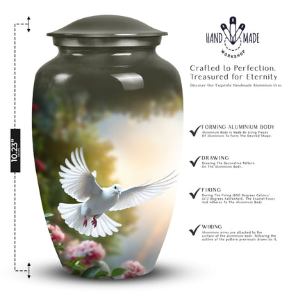 Dove designed Urn for storing human ashes, suitable for adults and unique choice for mom's cremains