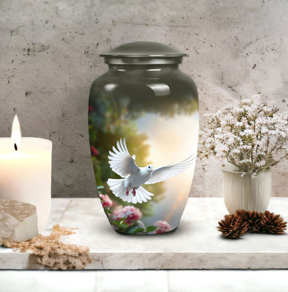 Dove designed Urn for storing human ashes, suitable for adults and unique choice for mom's cremains