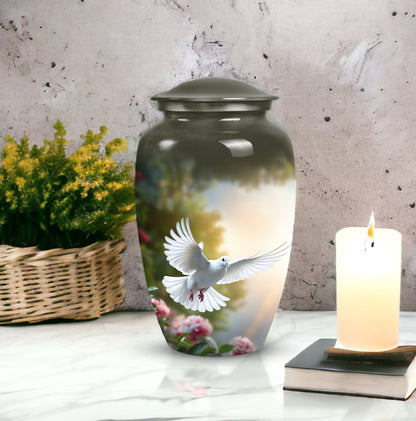 Dove designed Urn for storing human ashes, suitable for adults and unique choice for mom's cremains