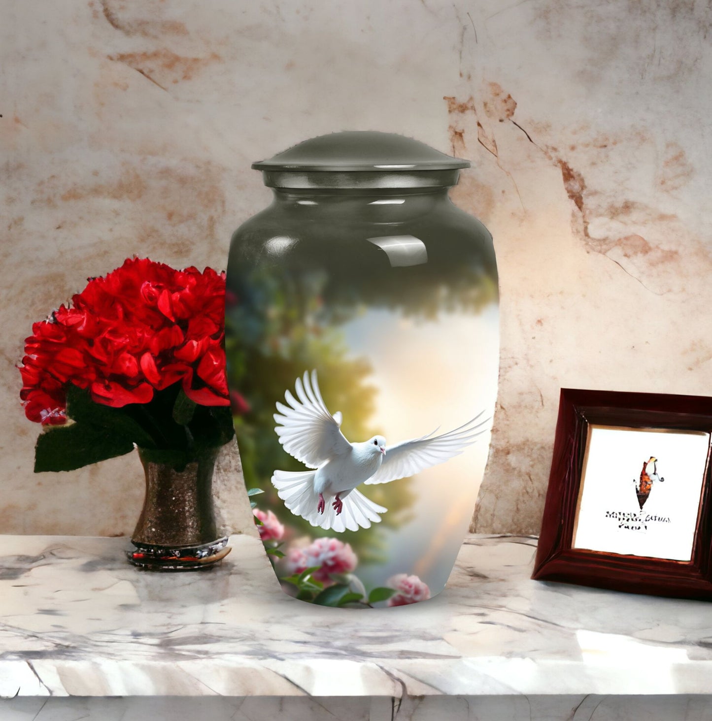 Dove designed Urn for storing human ashes, suitable for adults and unique choice for mom's cremains