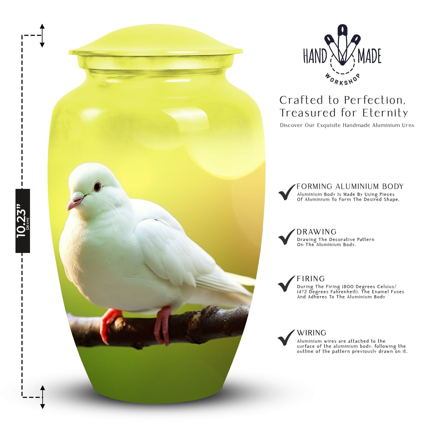 Cremation urn from Dove, ideal for adult men's ashes