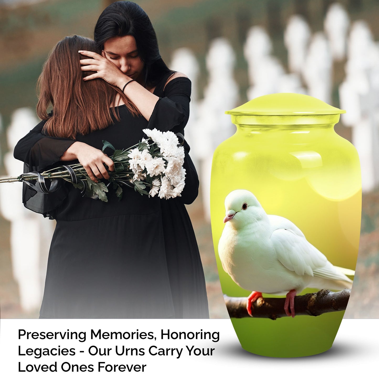 Cremation urn from Dove, ideal for adult men's ashes