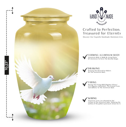 Elegant Dove urns designed for human ashes, suitable for adult cremation and funeral decorations