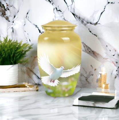 Elegant Dove urns designed for human ashes, suitable for adult cremation and funeral decorations