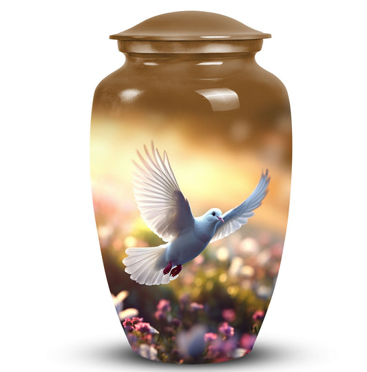 Elegant and durable Dove Urn for storing adult male human ashes, suitable for funeral ceremonies, and memorial use.