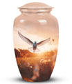 Elegant Dove urns utilized for adult human ashes after cremation, ideal as burial urns and companion urns.