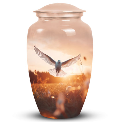 Elegant Dove urns utilized for adult human ashes after cremation, ideal as burial urns and companion urns.