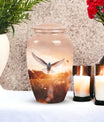 Elegant Dove urns utilized for adult human ashes after cremation, ideal as burial urns and companion urns.