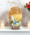 Elegant Dove Urn, part of our decorative burial urns collection, suitable for human ashes - ideal funeral decoration and urn for women and adults