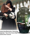Elegant Dove engraved urns for female ashes, suitable for cremation and memorial service
