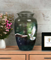 Elegant Dove engraved urns for female ashes, suitable for cremation and memorial service