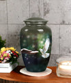 Elegant Dove engraved urns for female ashes, suitable for cremation and memorial service