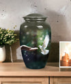 Elegant Dove engraved urns for female ashes, suitable for cremation and memorial service