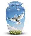 Elegant Dove Urn, a dignified burial urn for adult human ashes, suitable to memorialize a loved one