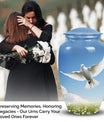 Elegant Dove Urn, a dignified burial urn for adult human ashes, suitable to memorialize a loved one