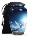 Dove Funeral Urn For Human Ashes - Blue Memorial Keepsakes For Ashes
