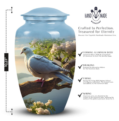 Dove urns for adult ashes from Perfect Memorials, suitable for honoring a dear dad, unique funeral urn