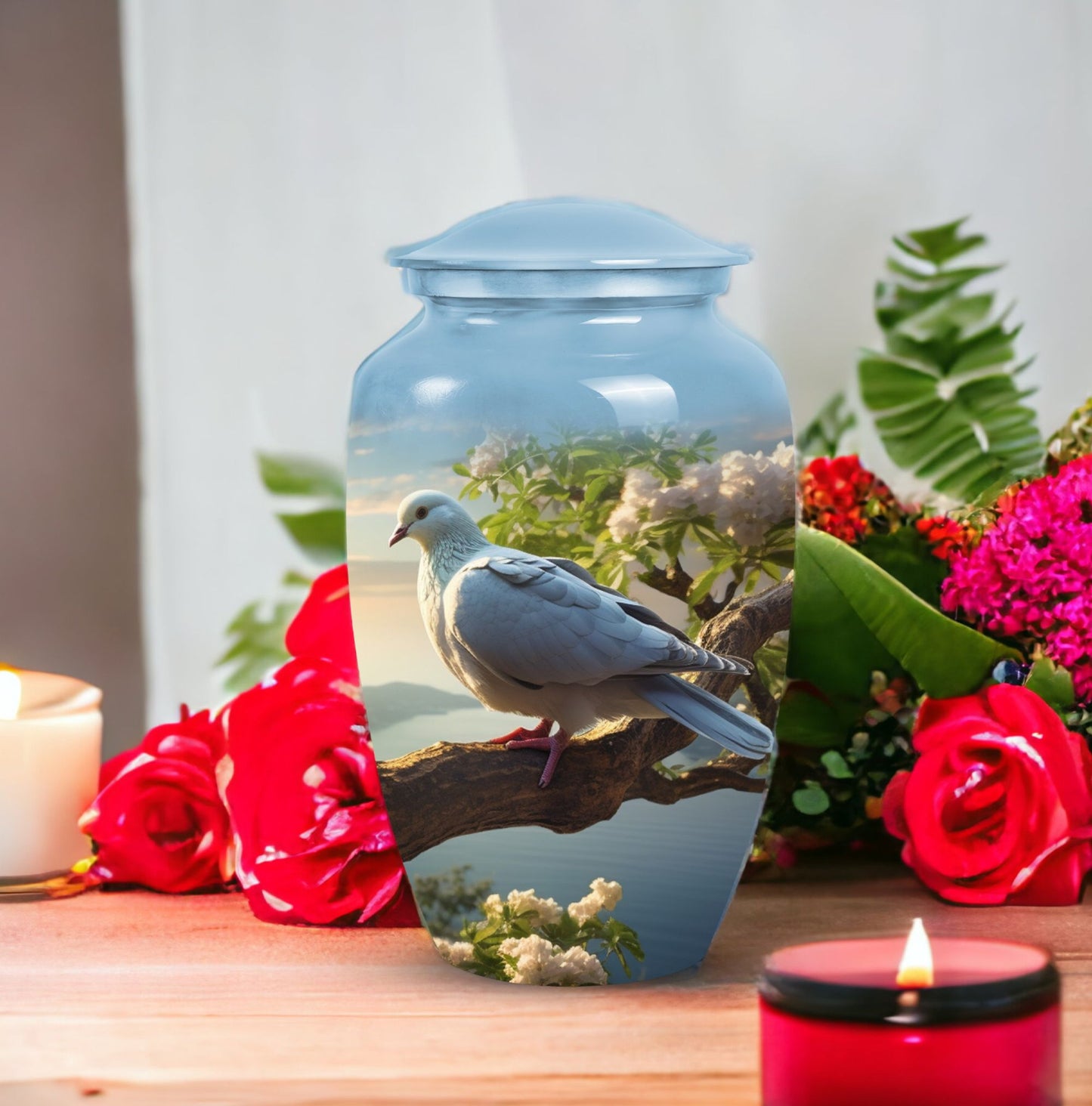 Dove urns for adult ashes from Perfect Memorials, suitable for honoring a dear dad, unique funeral urn