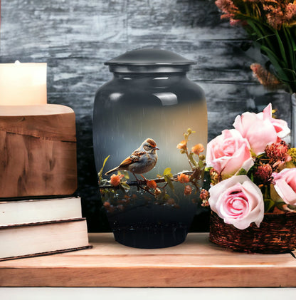Sparrow inspired Cremation Urn for adult male ashes