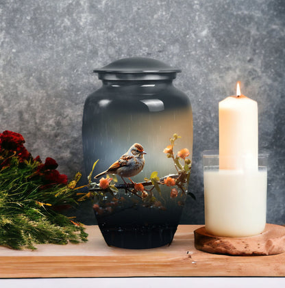Sparrow inspired Cremation Urn for adult male ashes