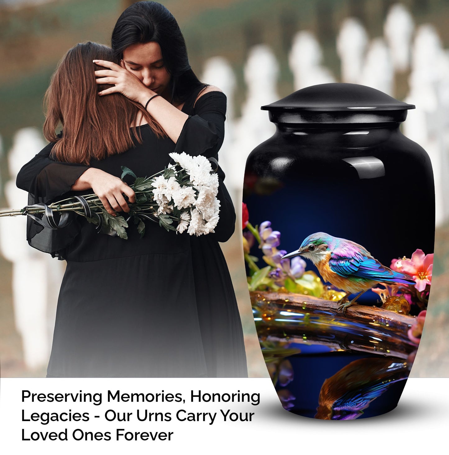 Decorative Sparrow Cremation Urn, suitable for storing ashes of adult male or female