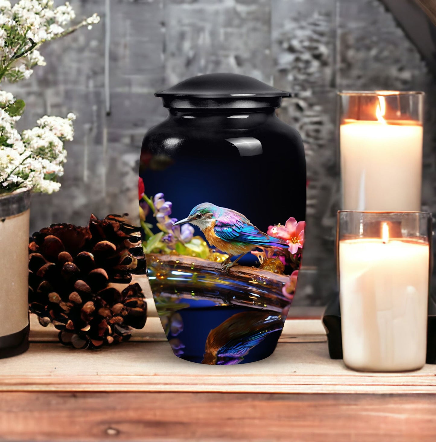 Decorative Sparrow Cremation Urn, suitable for storing ashes of adult male or female
