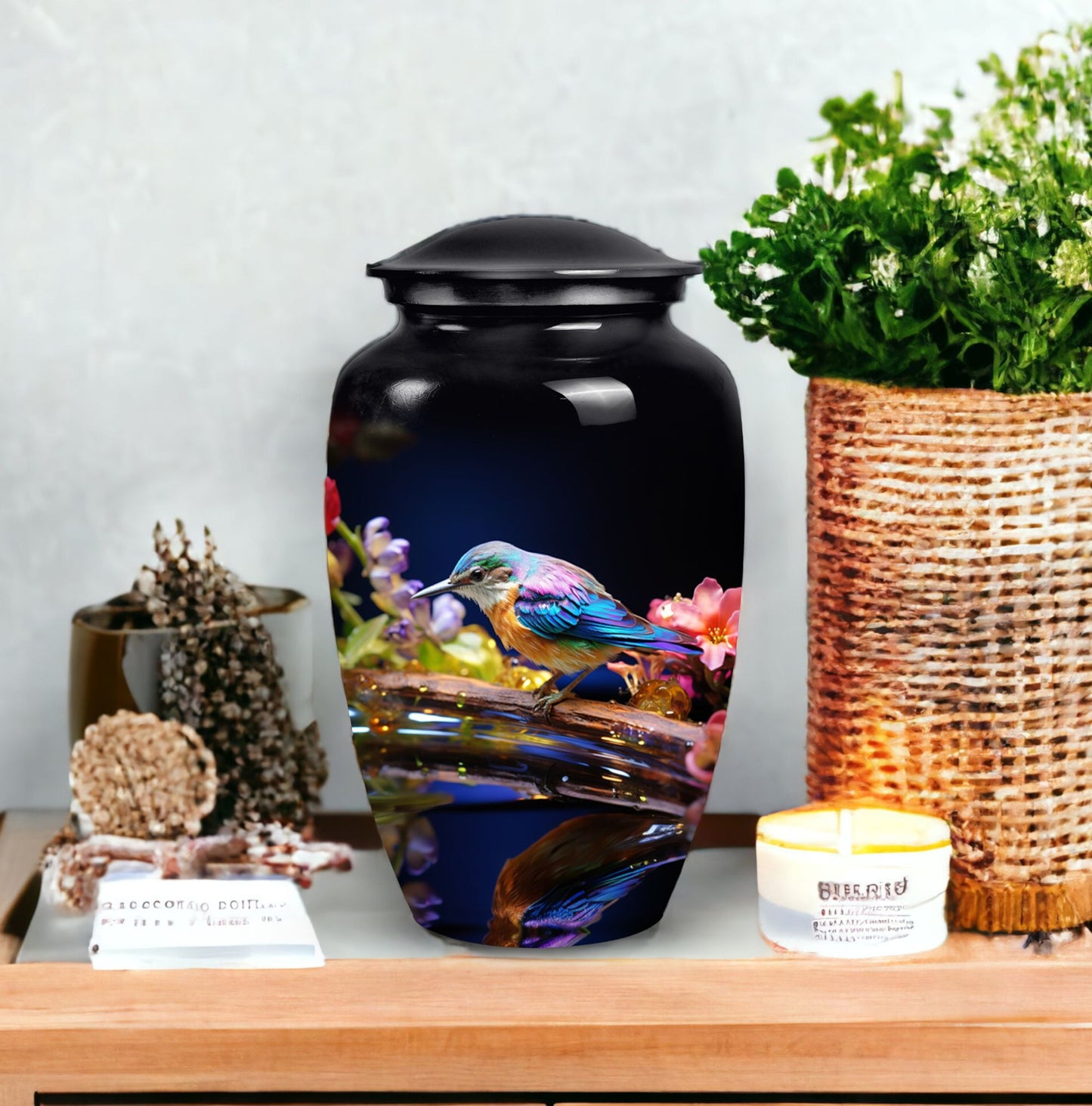 Decorative Sparrow Cremation Urn, suitable for storing ashes of adult male or female