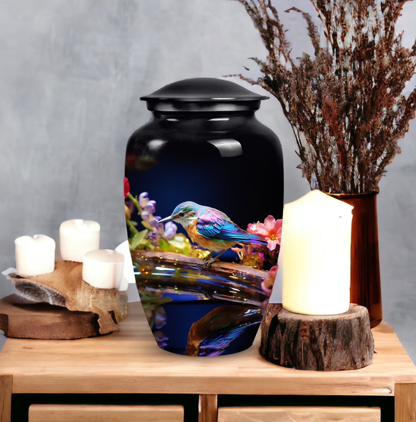 Decorative Sparrow Cremation Urn, suitable for storing ashes of adult male or female