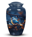 Elegant Sparrow Cremation Urn for adult woman ashes, beautifully crafted urn for human ashes