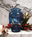 Elegant Sparrow Cremation Urn for adult woman ashes, beautifully crafted urn for human ashes