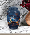 Elegant Sparrow Cremation Urn for adult woman ashes, beautifully crafted urn for human ashes