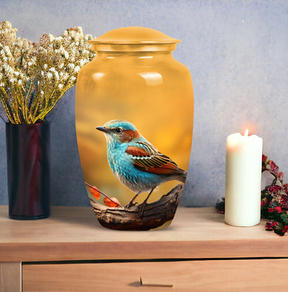 Elegant Sparrow Urn, distinct funeral urn for storing adult human ashes, honoring the deceased's memory