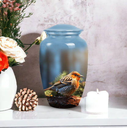 Image of a Sparrow Urn, a beautifully crafted burial urn designed for adult human ashes, ideal for cremation purposes.