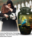 Sparrow urn styled as a decorative ash container for adults, ideal for memorializing loved ones