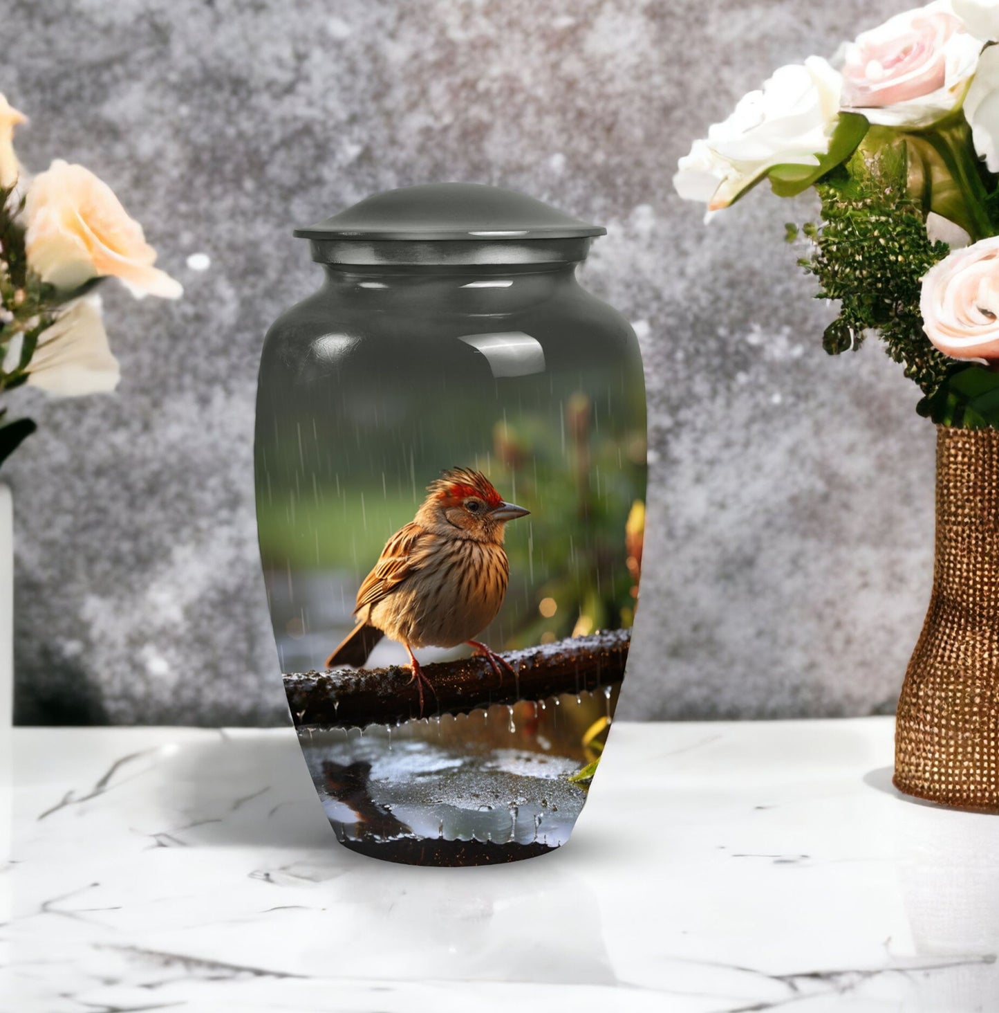 Sparrow urn designed for adult ashes, ideal remembrance burial urn, perfect memorial urn for mom