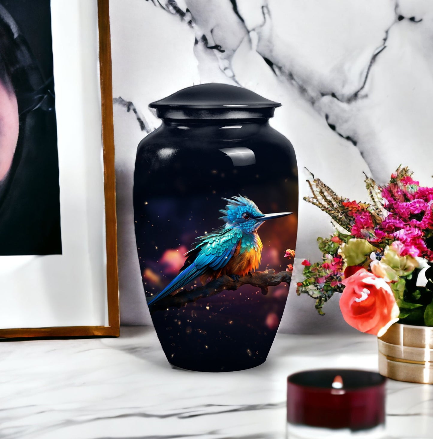Sparrow Urn suitable for adult male ashes, presenting a timeless burial solution