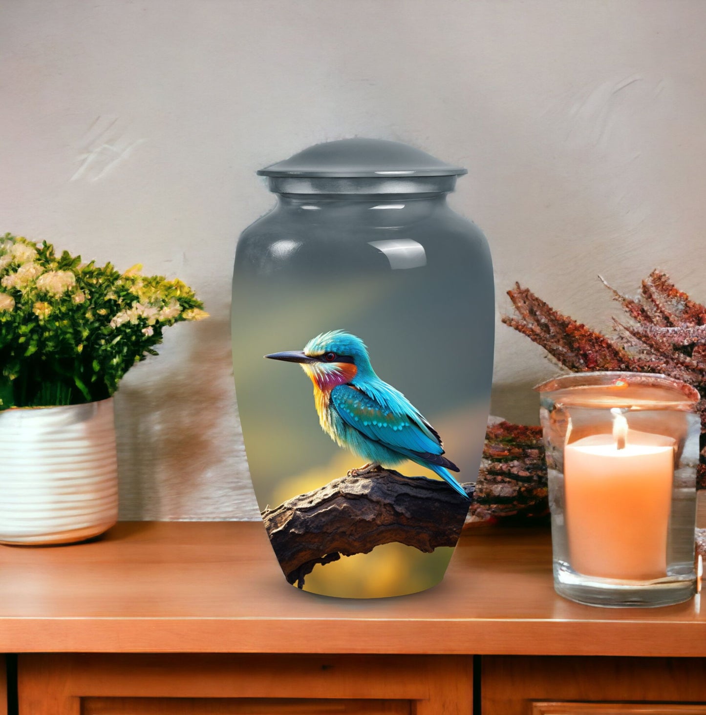 Sparrow urn showcasing design suitable for human adult ashes, ideal for East and West gender memorials