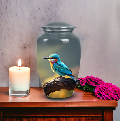 Sparrow urn showcasing design suitable for human adult ashes, ideal for East and West gender memorials