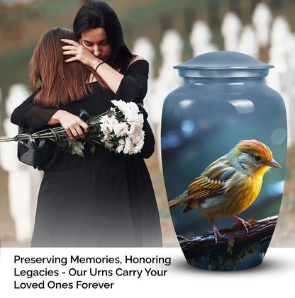 Spacious Sparrow Urn for cremation ashes of an adult man, also suitable for female and mother's ashes