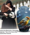 Spacious Sparrow Urn for cremation ashes of an adult man, also suitable for female and mother's ashes